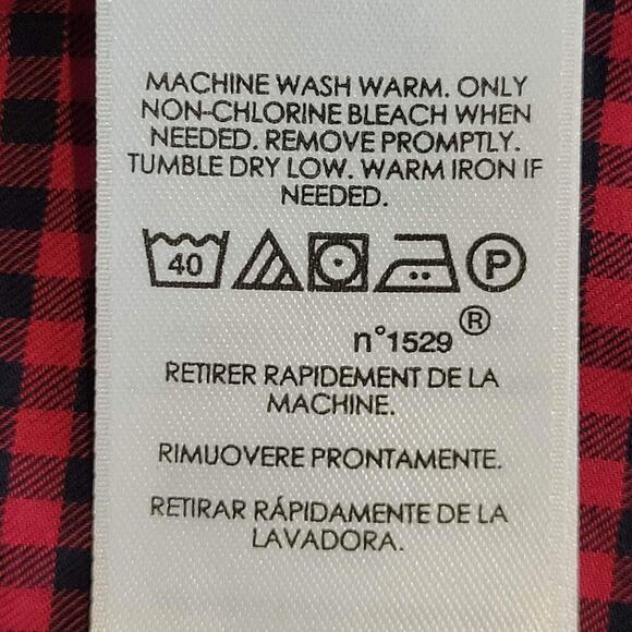 Polo Ralph Lauren Shirt Men's Medium Red Buffalo Plaid Slim LS Button Up Flannel - Picture 7 of 7